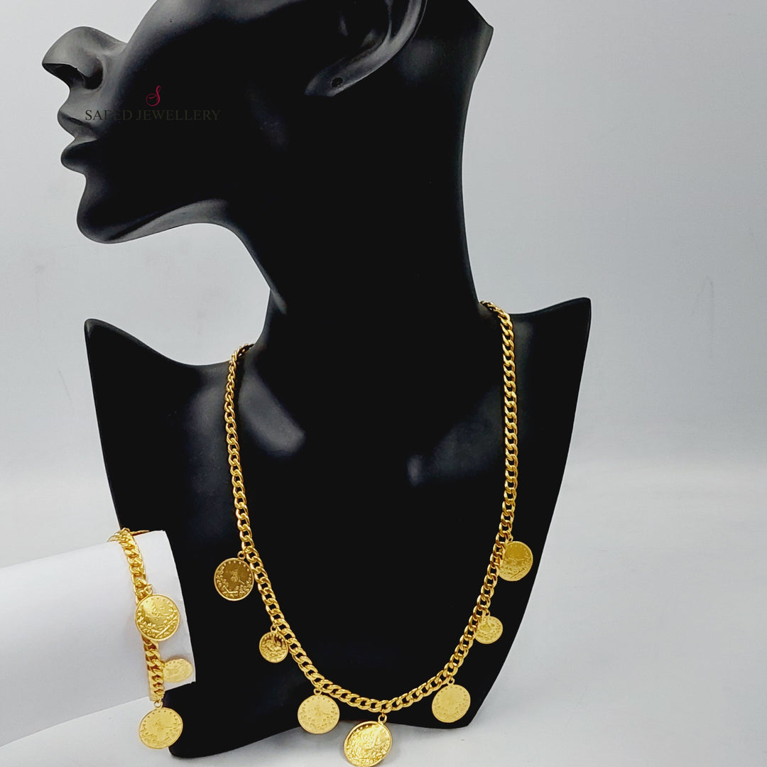   Dandash Set  Made Of 21K Yellow Gold  <br>Bracelet Length: <strong> 19cm </strong> by Saeed Jewelry-29373
