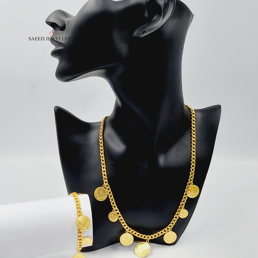   Dandash Set  Made Of 21K Yellow Gold  <br>Bracelet Length: <strong> 19cm </strong> by Saeed Jewelry-29373