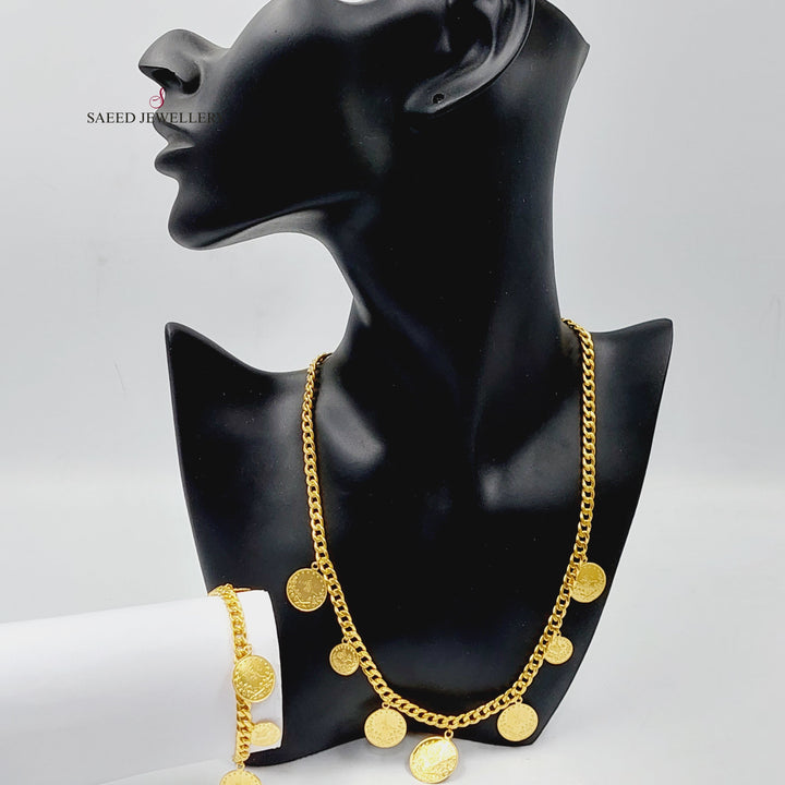   Dandash Set  Made Of 21K Yellow Gold  <br>Bracelet Length: <strong> 19cm </strong> by Saeed Jewelry-29373