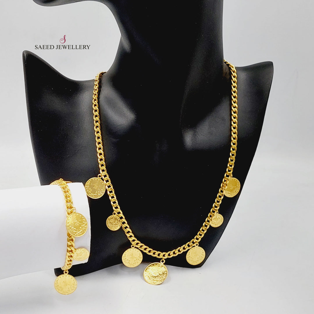   Dandash Set  Made Of 21K Yellow Gold  <br>Bracelet Length: <strong> 19cm </strong> by Saeed Jewelry-29373