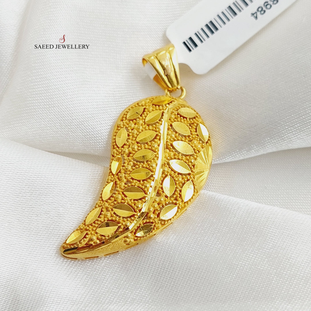 Deluxe Almond Pendant  Made Of 21K Yellow Gold by Saeed Jewelry-28984