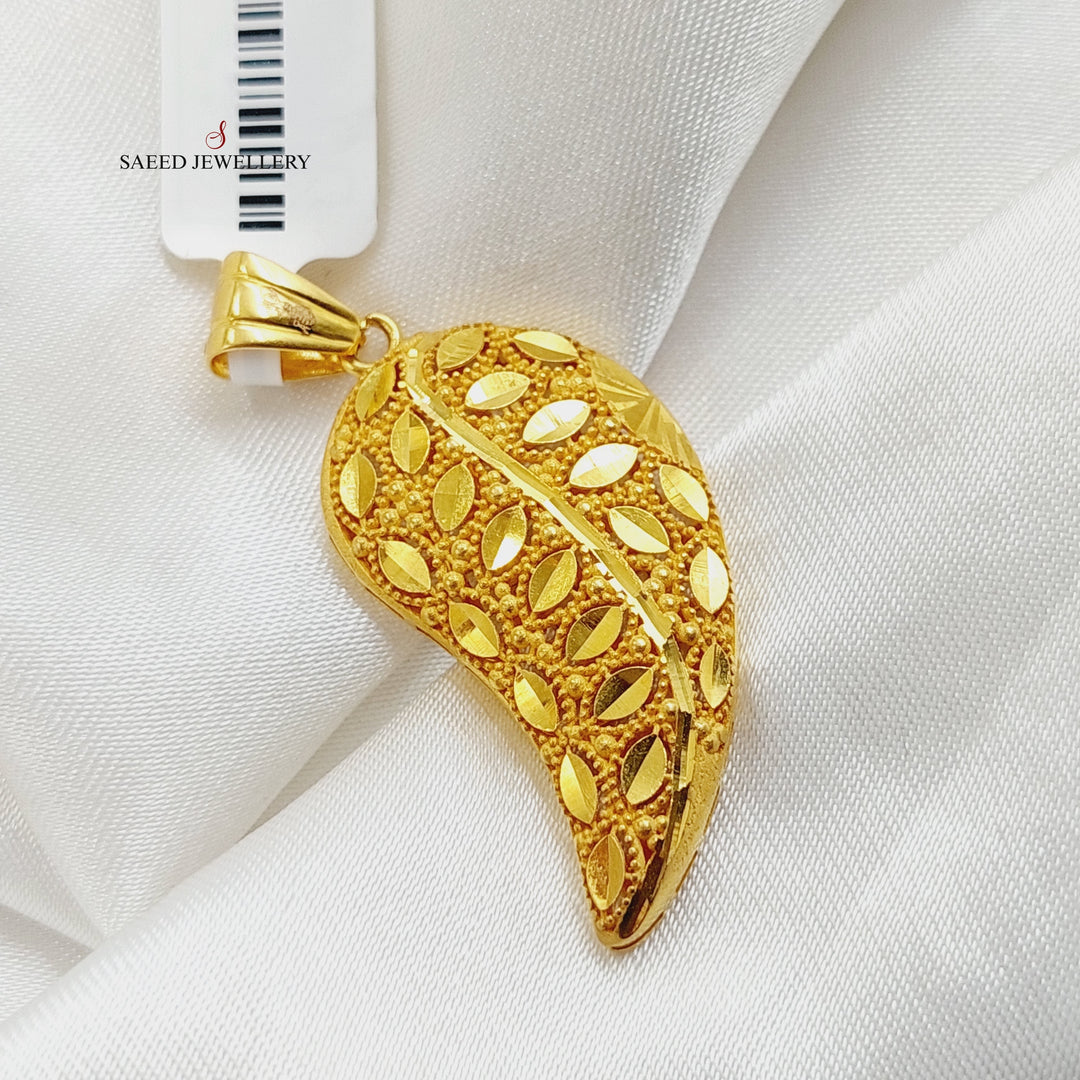 Deluxe Almond Pendant  Made Of 21K Yellow Gold by Saeed Jewelry-28984