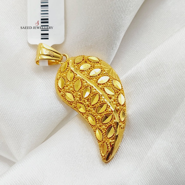 Deluxe Almond Pendant  Made Of 21K Yellow Gold by Saeed Jewelry-28984