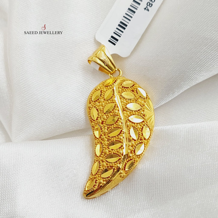 Deluxe Almond Pendant  Made Of 21K Yellow Gold by Saeed Jewelry-28984