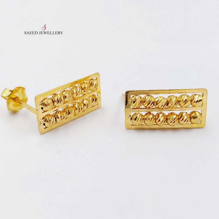 Deluxe Balls Earrings  Made Of 21K Yellow Gold by Saeed Jewelry-30015