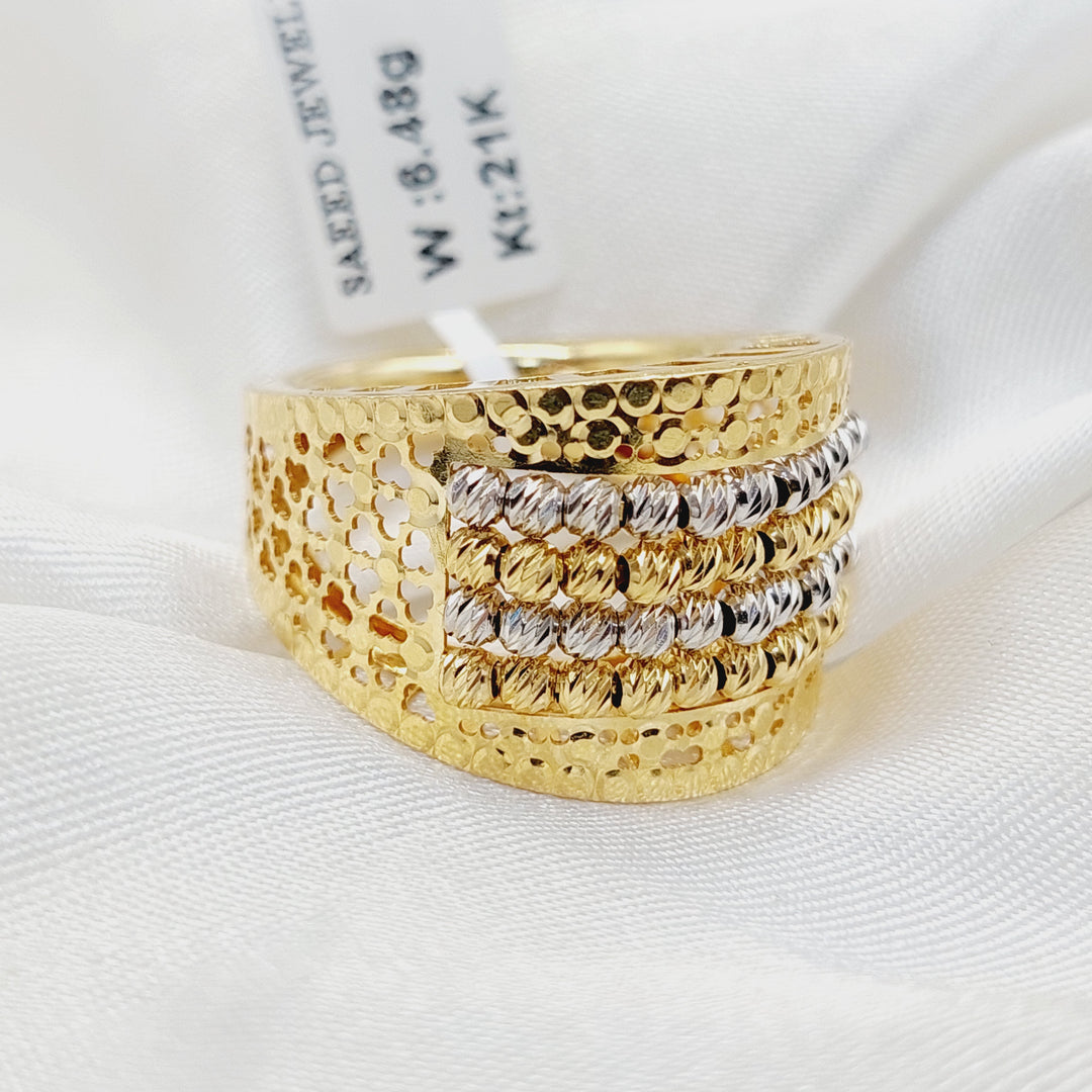 Deluxe Balls Ring Made of 18K Yellow and white gold by Saeed Jewelry-30750