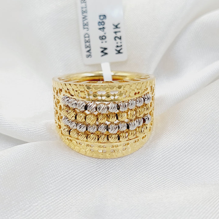 Deluxe Balls Ring Made of 18K Yellow and white gold by Saeed Jewelry-30750