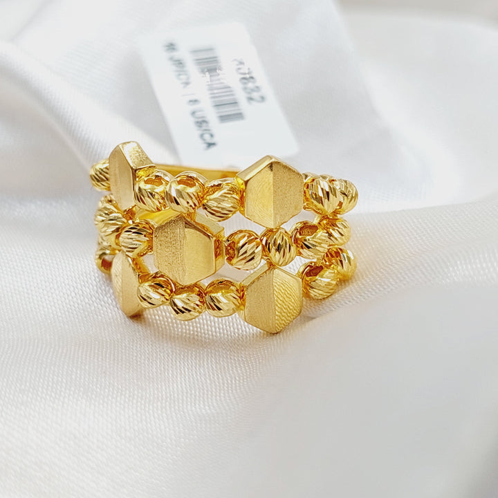 Deluxe Balls Ring  Made of 21K Yellow Gold by Saeed Jewelry-30832