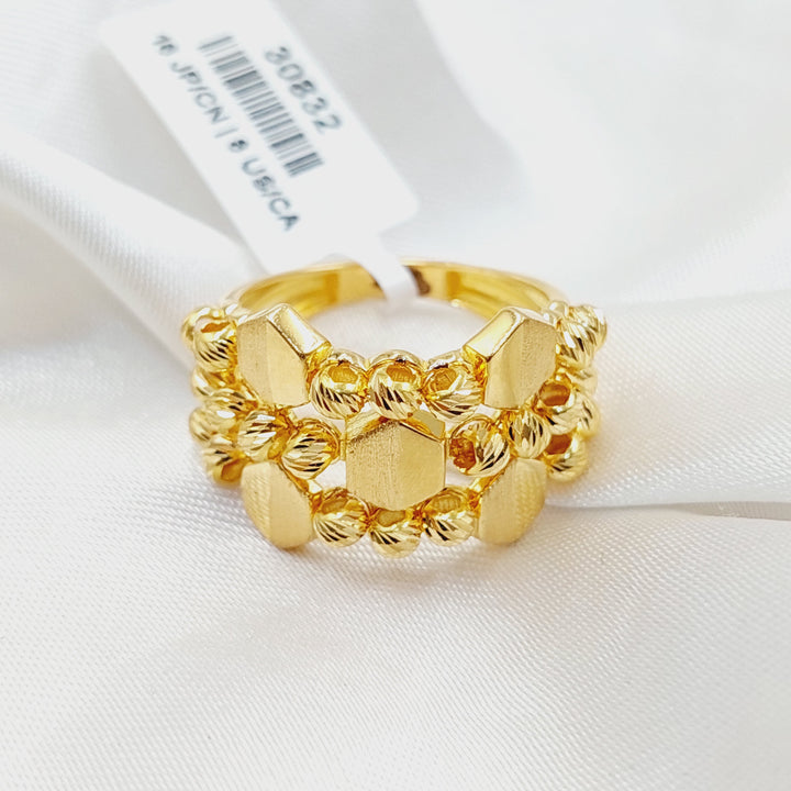 Deluxe Balls Ring  Made of 21K Yellow Gold by Saeed Jewelry-30832