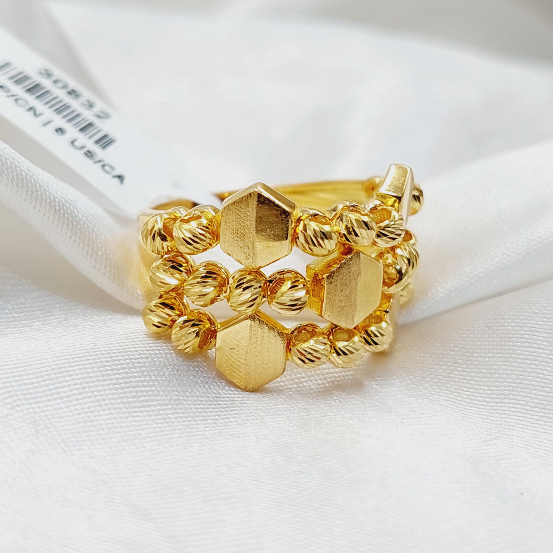 Deluxe Balls Ring  Made of 21K Yellow Gold by Saeed Jewelry-30832