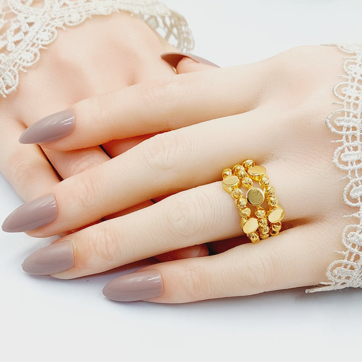 Deluxe Balls Ring  Made of 21K Yellow Gold by Saeed Jewelry-30832