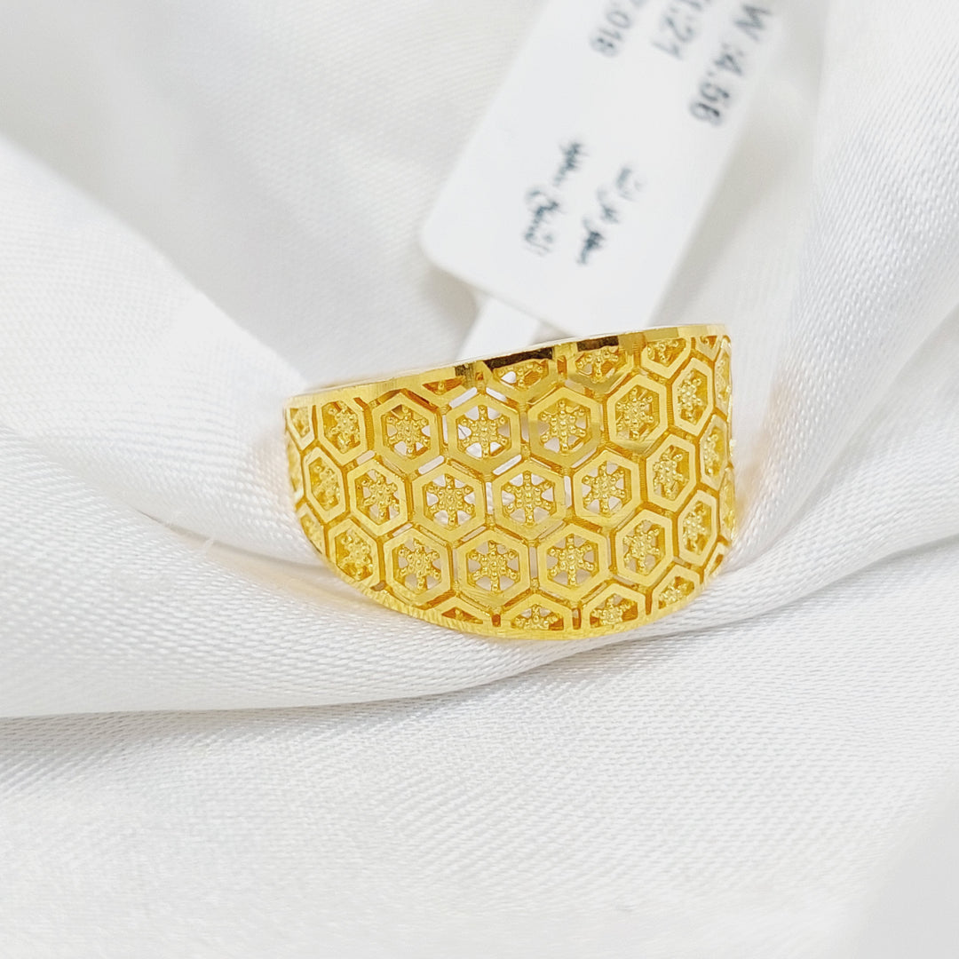 Deluxe Beehive Ring  Made Of 21K Yellow Gold by Saeed Jewelry-29534