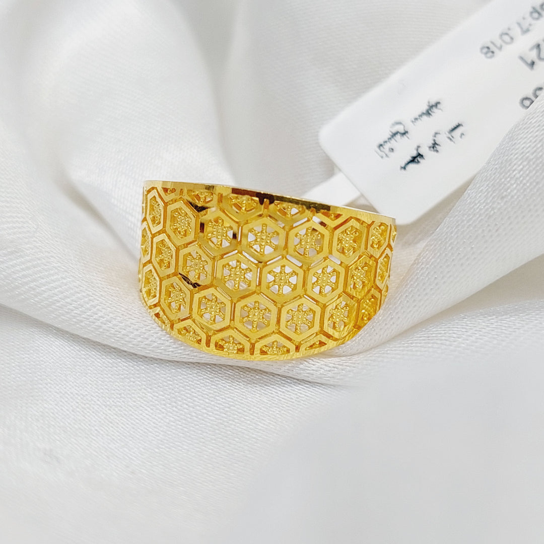 Deluxe Beehive Ring  Made Of 21K Yellow Gold by Saeed Jewelry-29534