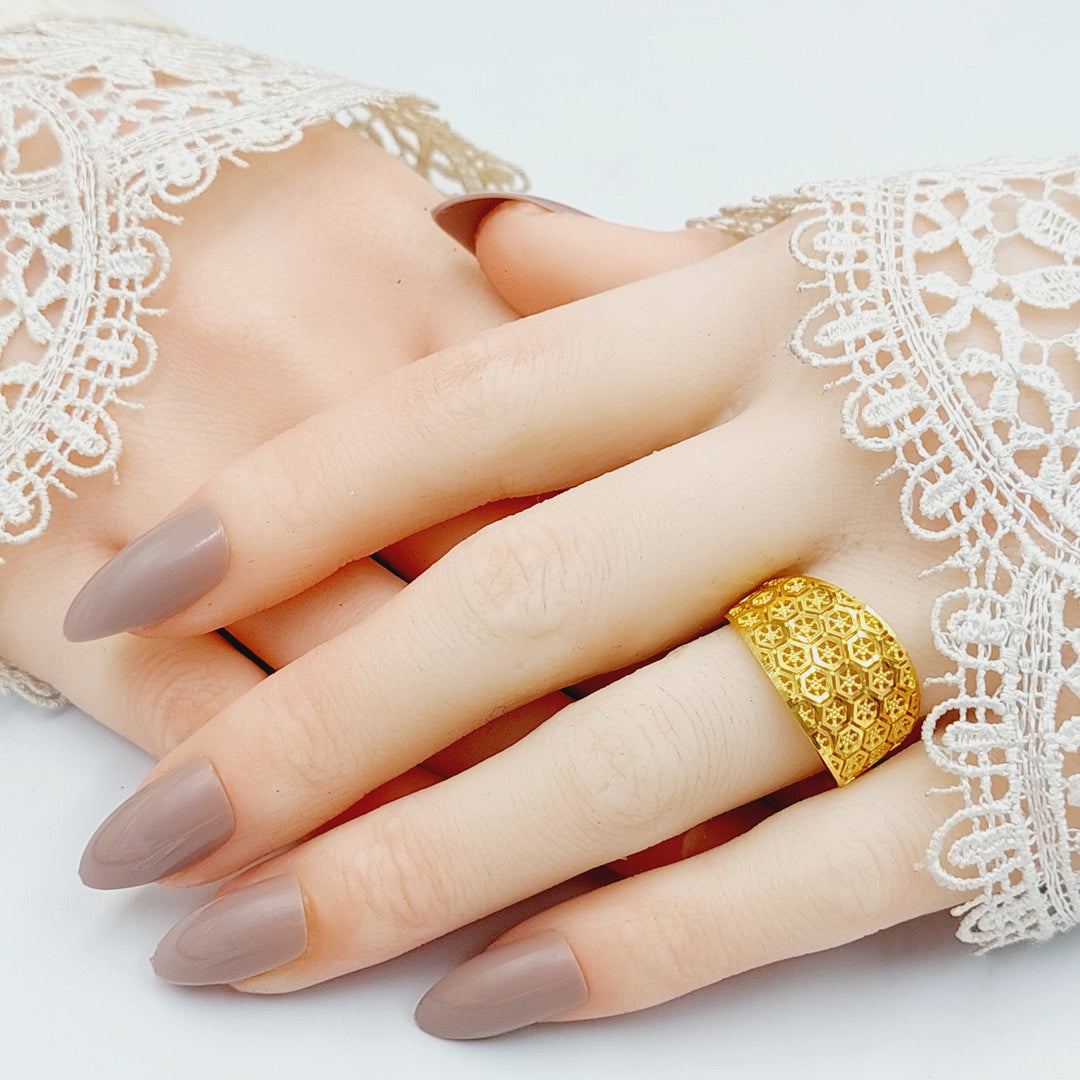 Deluxe Beehive Ring  Made Of 21K Yellow Gold by Saeed Jewelry-29534