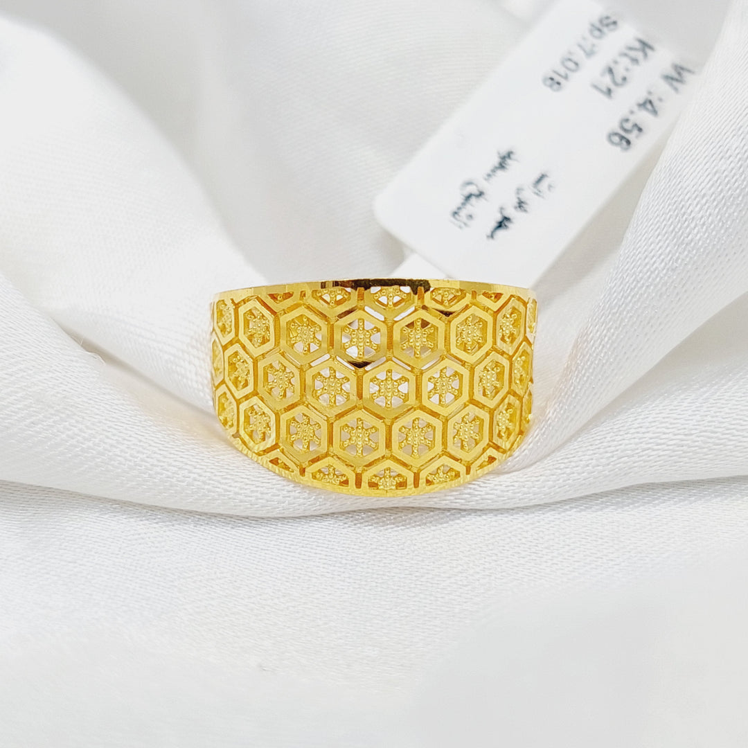 Deluxe Beehive Ring  Made Of 21K Yellow Gold by Saeed Jewelry-29534