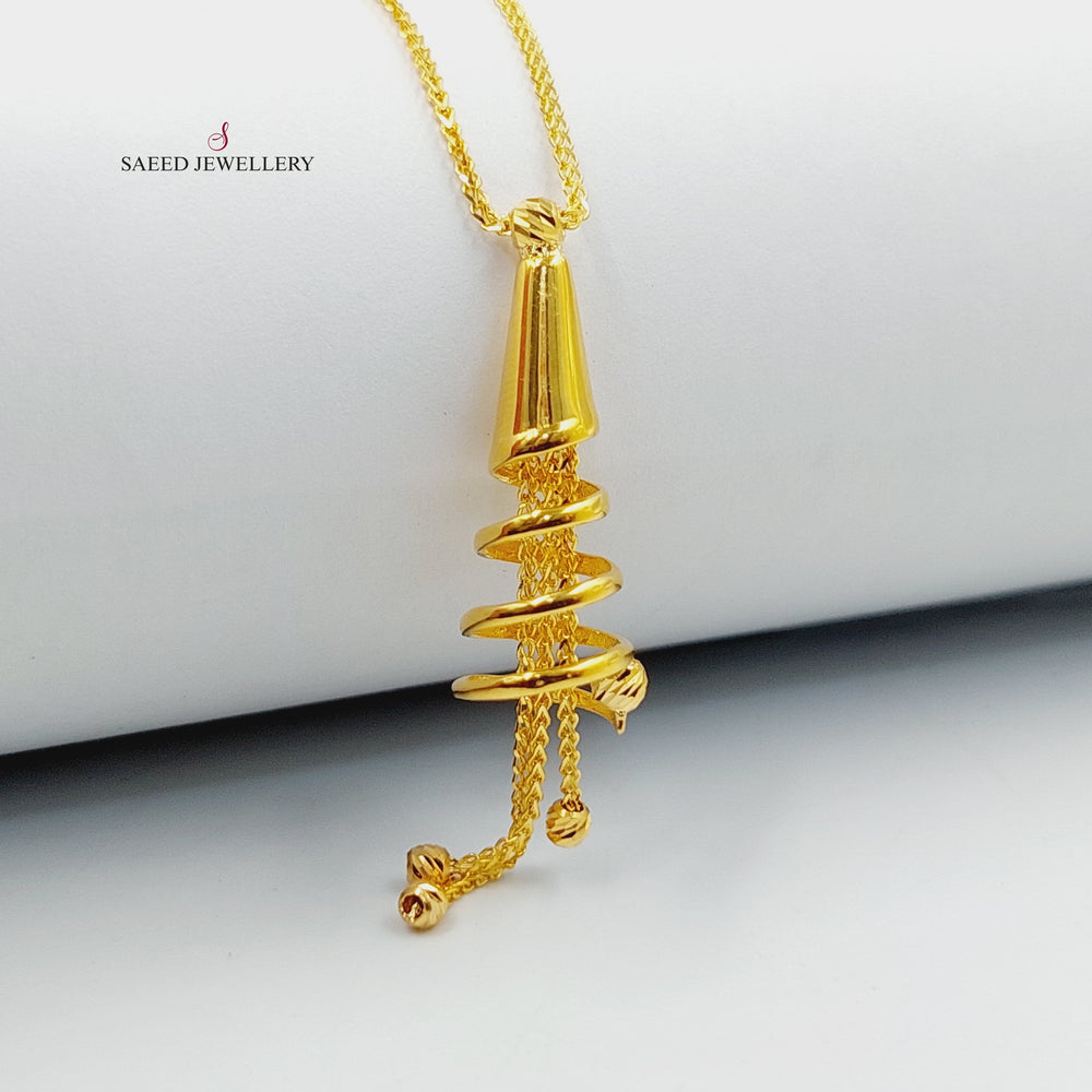 Deluxe Bell Necklace  Made Of 21K Yellow Gold by Saeed Jewelry-29771