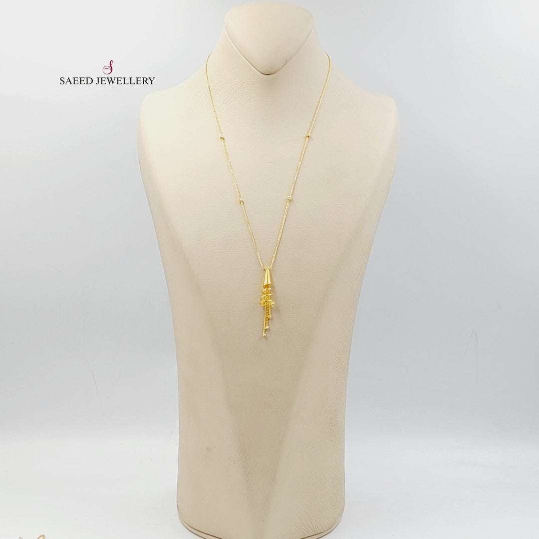 Deluxe Bell Necklace  Made Of 21K Yellow Gold by Saeed Jewelry-29771