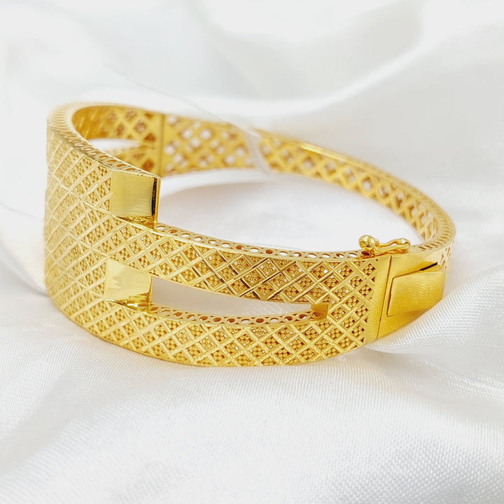 Deluxe Belt Bangle Bracelet  Made Of 21K Yellow Gold by Saeed Jewelry-29160