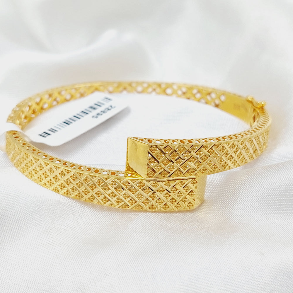 Deluxe Belt Bangle Bracelet  Made Of 21K Yellow Gold by Saeed Jewelry-29161