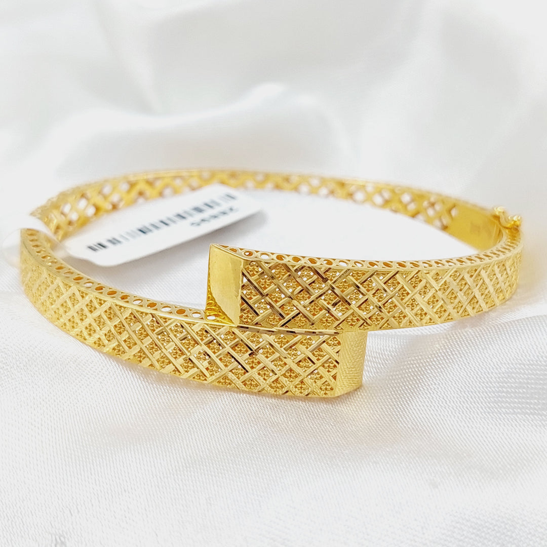 Deluxe Belt Bangle Bracelet  Made Of 21K Yellow Gold by Saeed Jewelry-29161