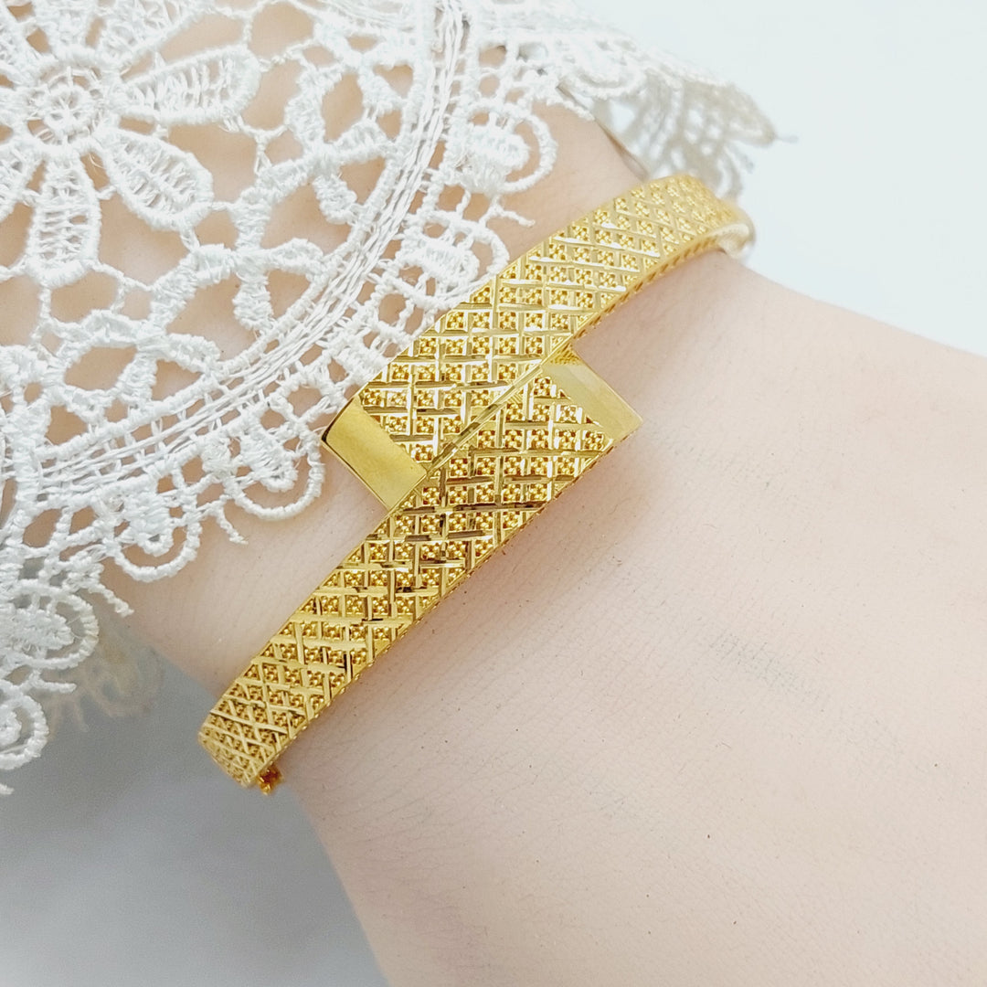 Deluxe Belt Bangle Bracelet  Made Of 21K Yellow Gold by Saeed Jewelry-29161