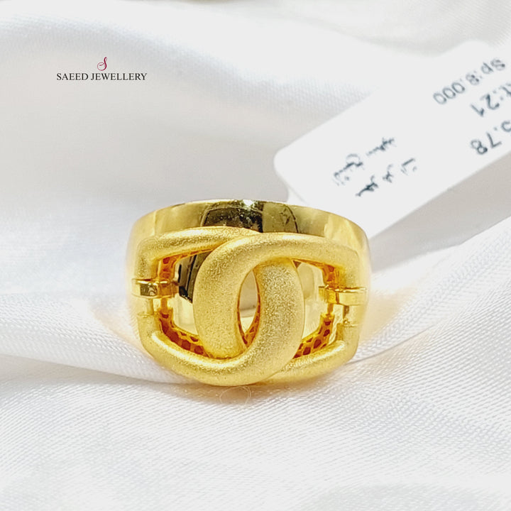 Deluxe Belt Ring  Made Of 21K Yellow Gold by Saeed Jewelry-30423