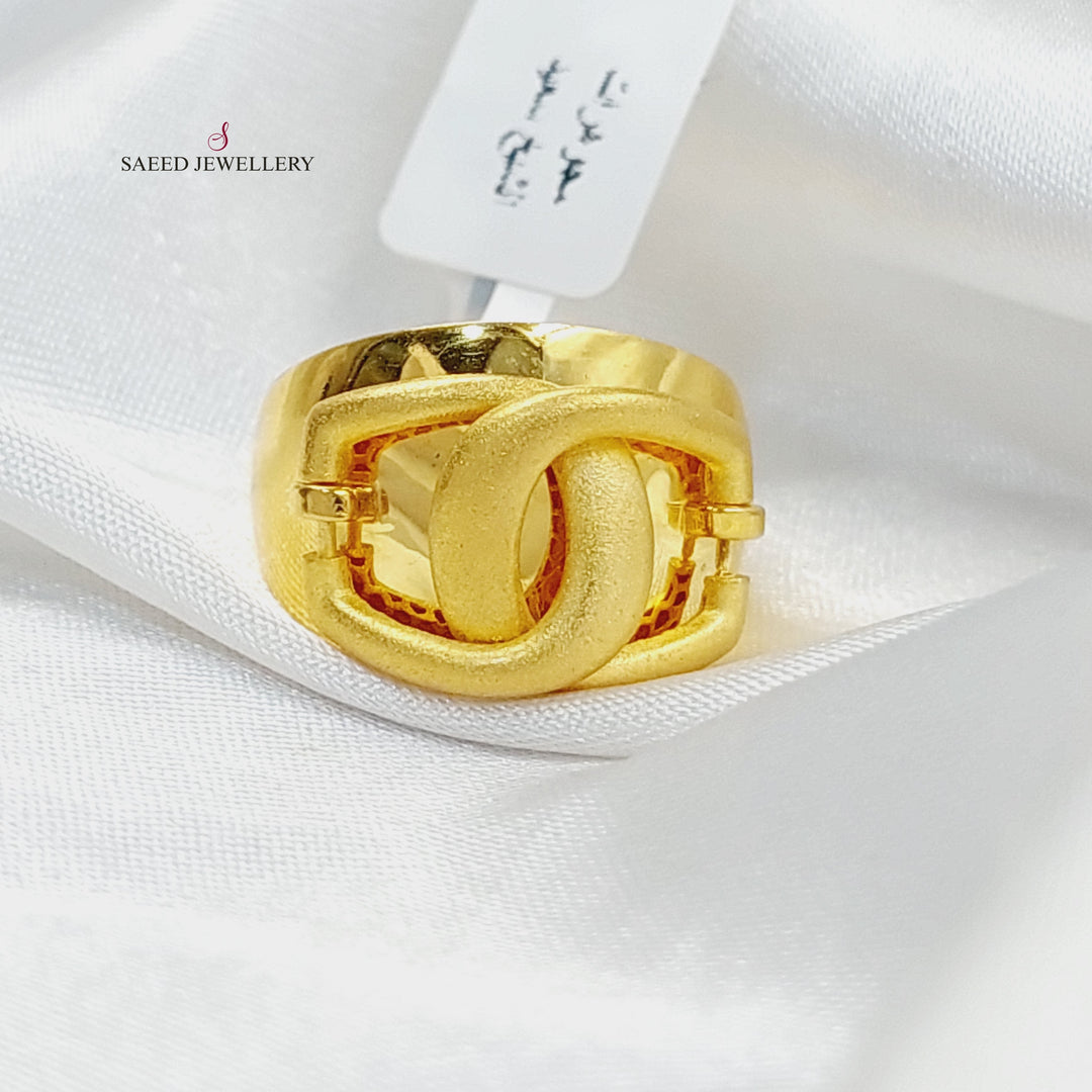 Deluxe Belt Ring  Made Of 21K Yellow Gold by Saeed Jewelry-30423