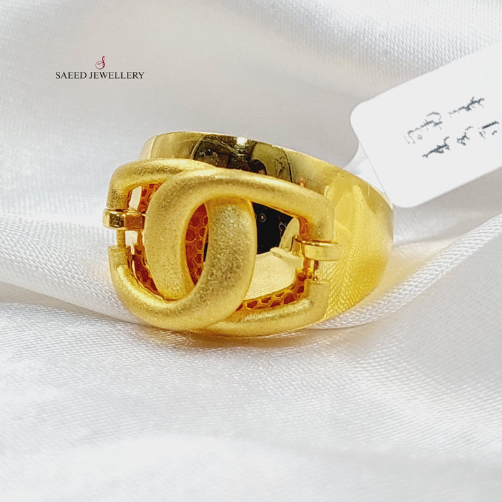 Deluxe Belt Ring  Made Of 21K Yellow Gold by Saeed Jewelry-30423