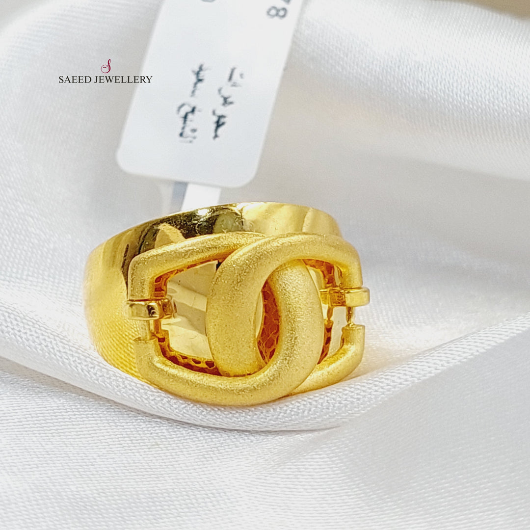 Deluxe Belt Ring  Made Of 21K Yellow Gold by Saeed Jewelry-30423
