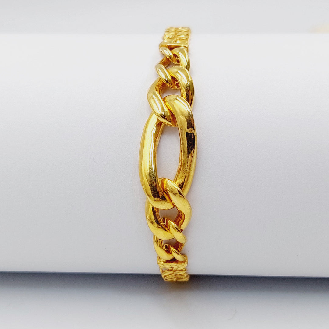 Deluxe Cuban Links Bracelet  Made of 21K Yellow Gold by Saeed Jewelry-30978
