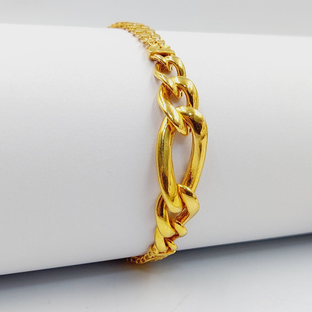 Deluxe Cuban Links Bracelet  Made of 21K Yellow Gold by Saeed Jewelry-30978