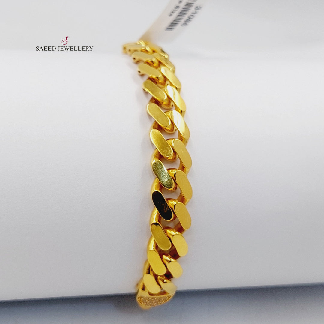 Deluxe Cuban Links Bracelet  Made of 21K Yellow Gold by Saeed Jewelry-31086