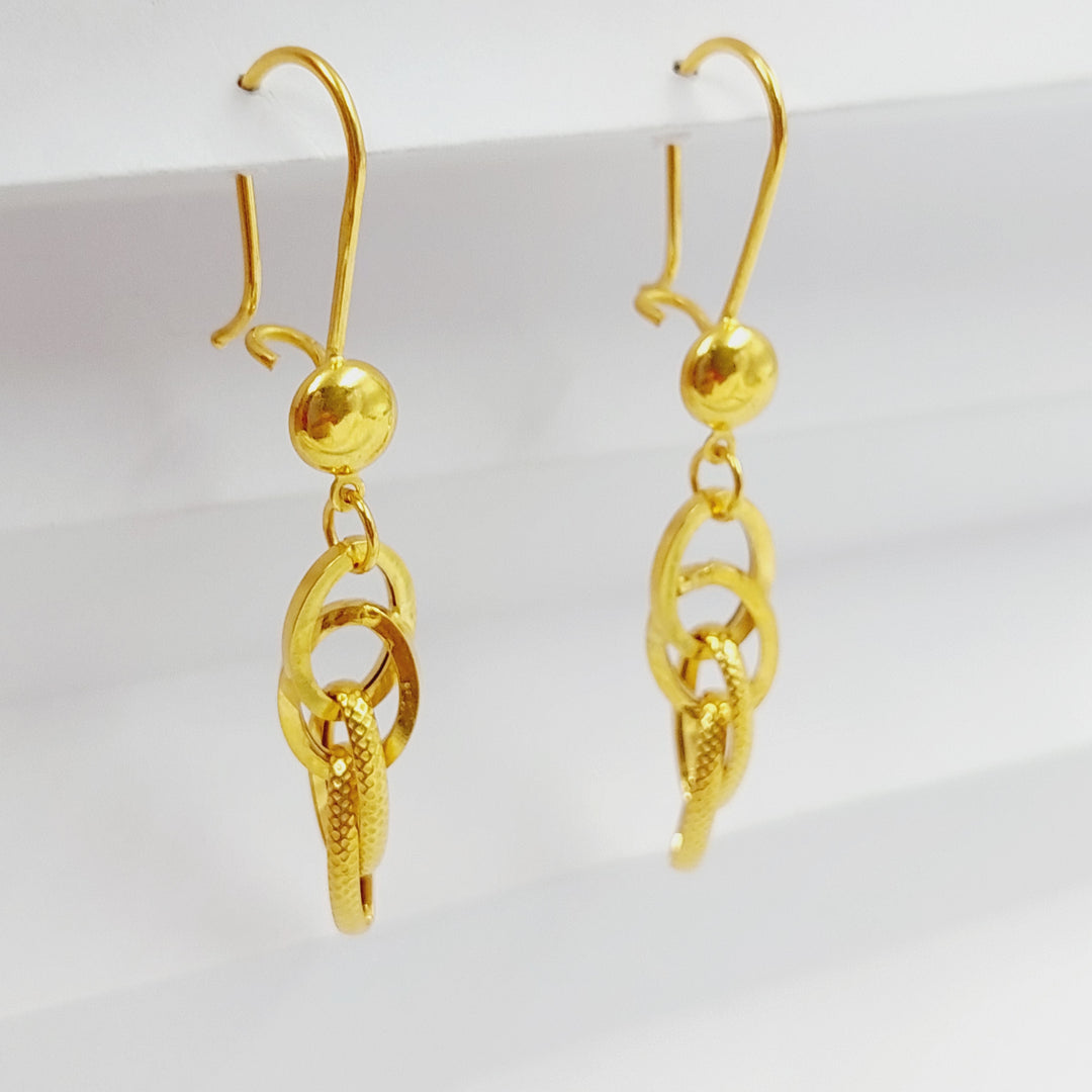 Deluxe Cuban Links Earrings  Made Of 21K Yellow Gold by Saeed Jewelry-28724