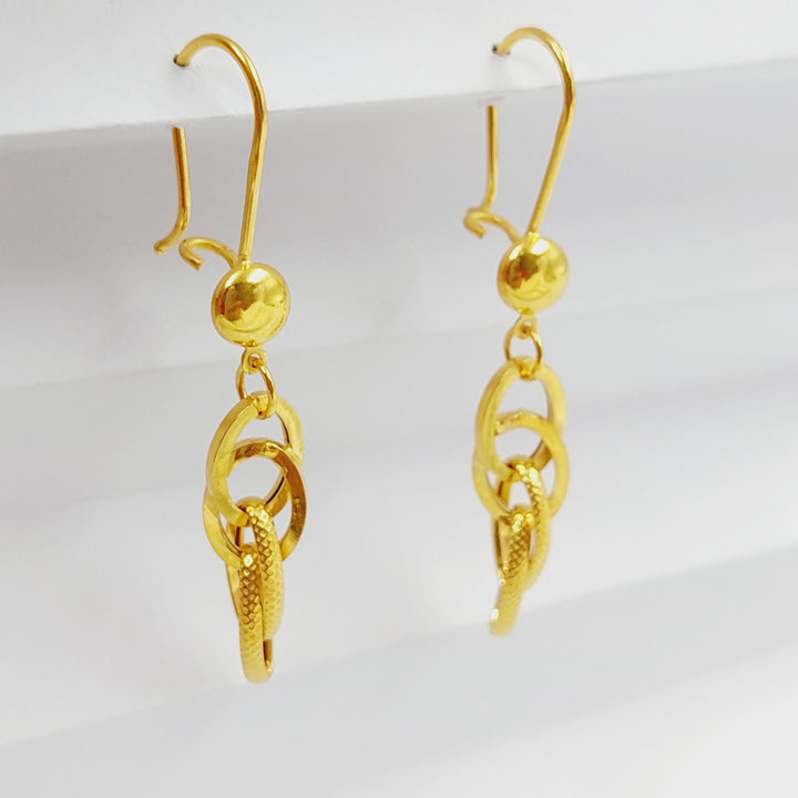 Deluxe Cuban Links Earrings  Made Of 21K Yellow Gold by Saeed Jewelry-28724