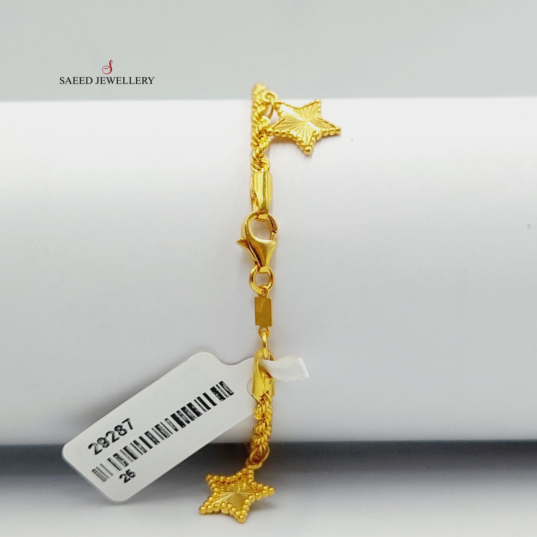 Deluxe Dandash Bracelet  Made Of 21K Yellow Gold by Saeed Jewelry-29287