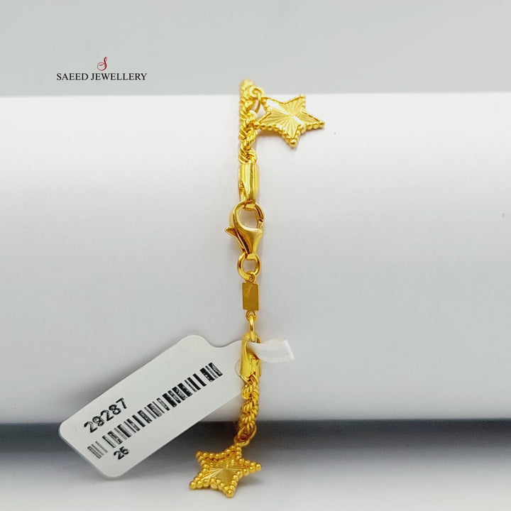 Deluxe Dandash Bracelet  Made Of 21K Yellow Gold by Saeed Jewelry-29287