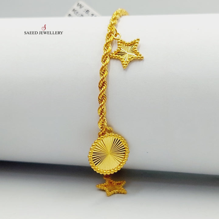 Deluxe Dandash Bracelet  Made Of 21K Yellow Gold by Saeed Jewelry-29287