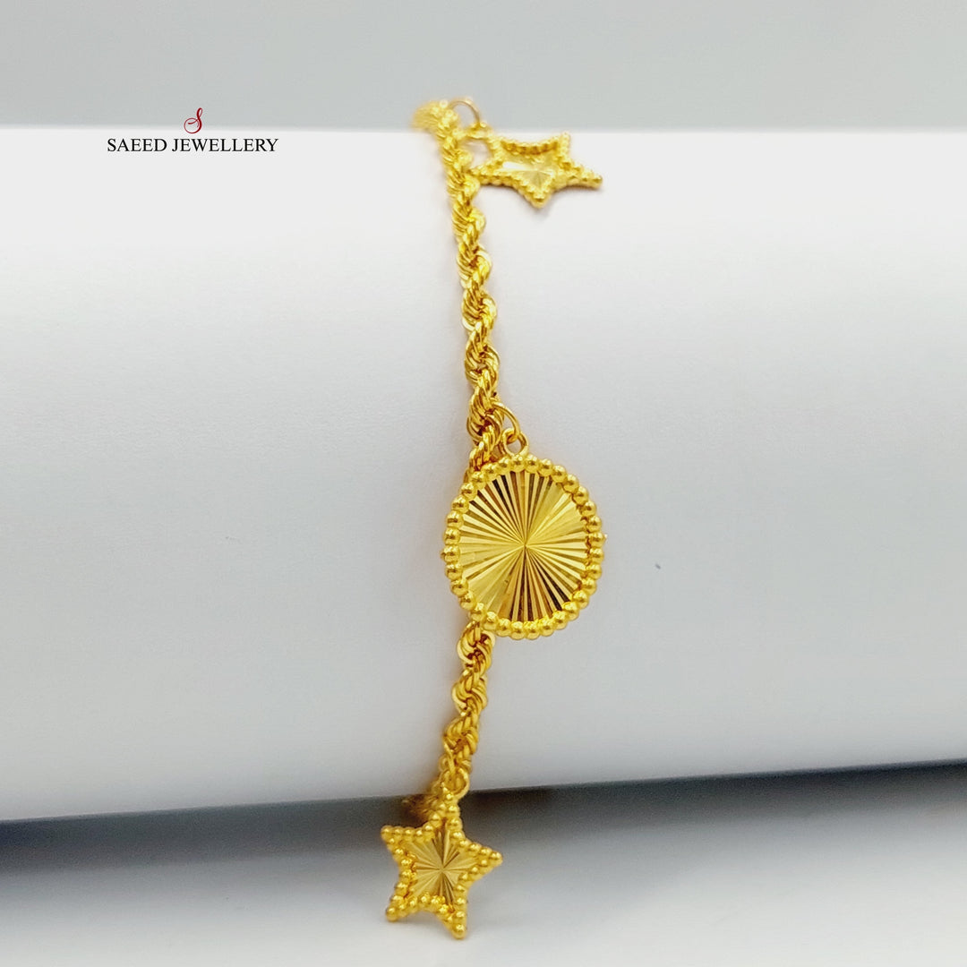 Deluxe Dandash Bracelet  Made Of 21K Yellow Gold by Saeed Jewelry-29287