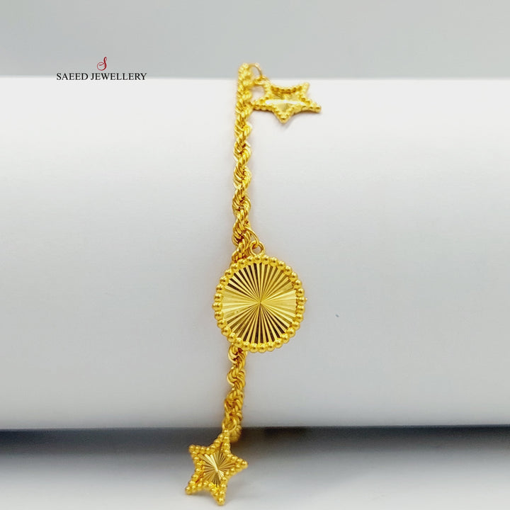 Deluxe Dandash Bracelet  Made Of 21K Yellow Gold by Saeed Jewelry-29287