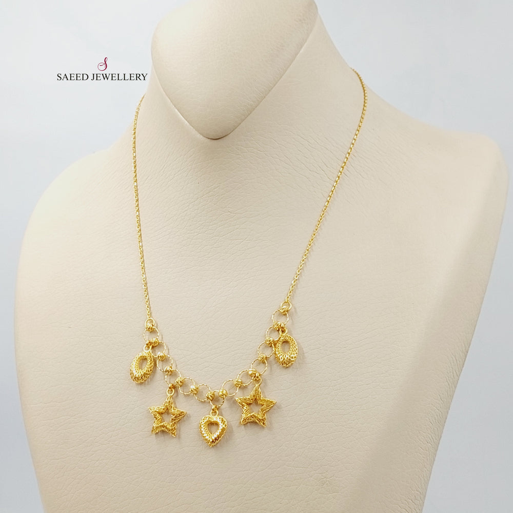 Deluxe Dandash Necklace  Made Of 21K Yellow Gold by Saeed Jewelry-30693