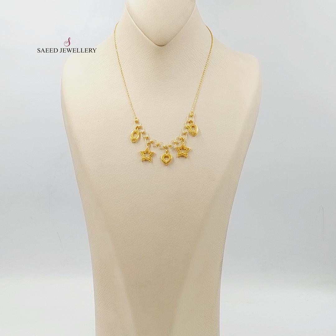 Deluxe Dandash Necklace  Made Of 21K Yellow Gold by Saeed Jewelry-30693