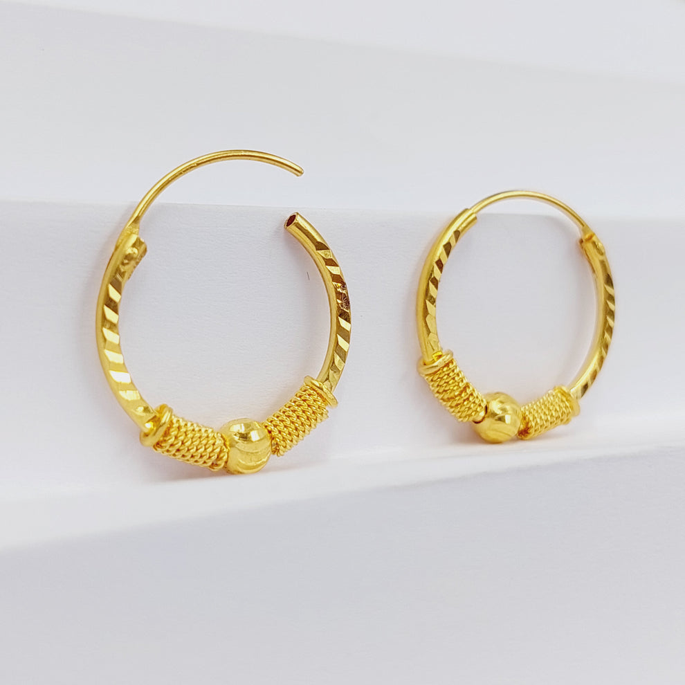 Deluxe Earrings  Made Of 21K Yellow Gold by Saeed Jewelry-29139