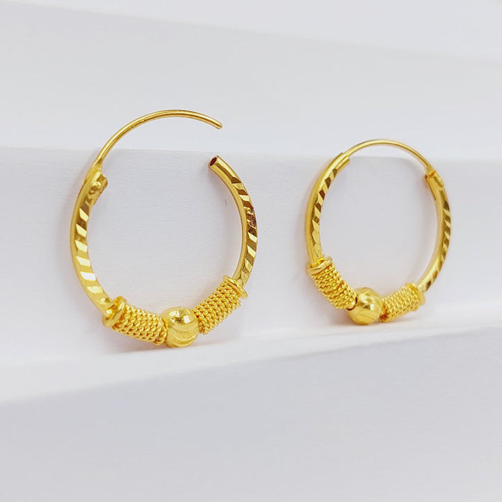 Deluxe Earrings  Made Of 21K Yellow Gold by Saeed Jewelry-29139