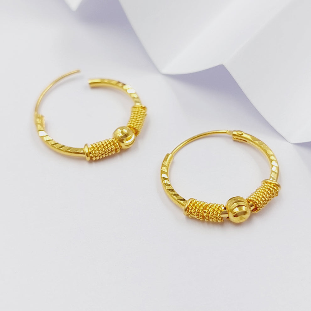 Deluxe Earrings  Made Of 21K Yellow Gold by Saeed Jewelry-29141