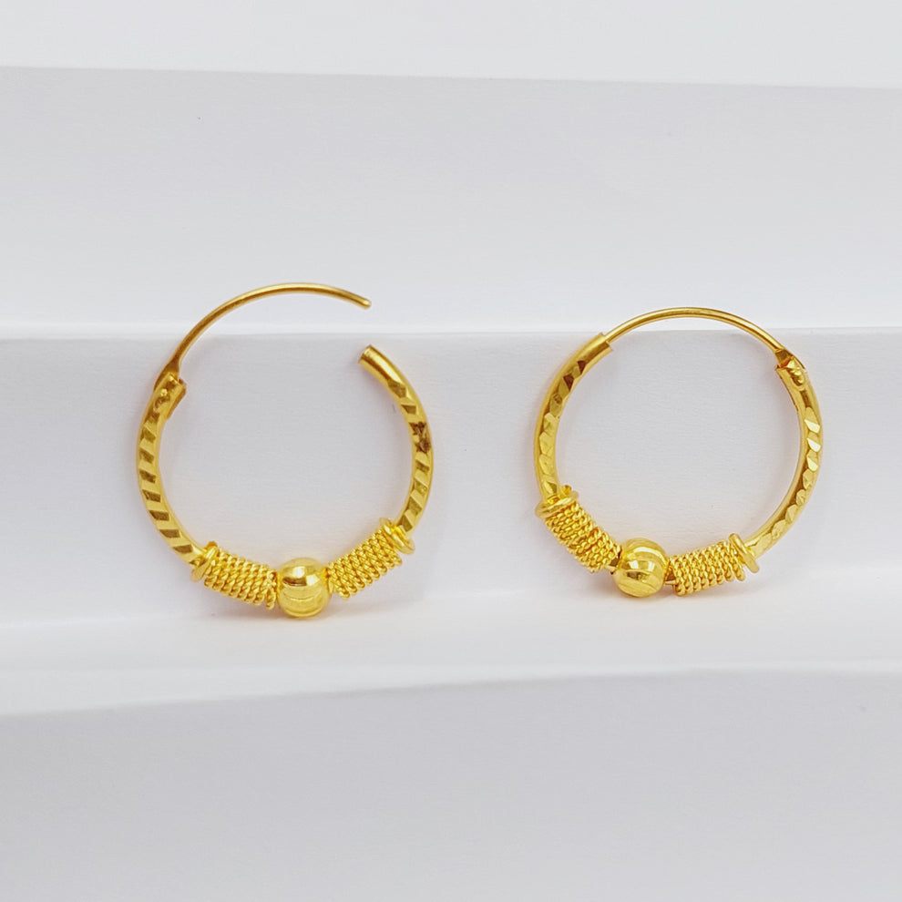 Deluxe Earrings  Made Of 21K Yellow Gold by Saeed Jewelry-29141