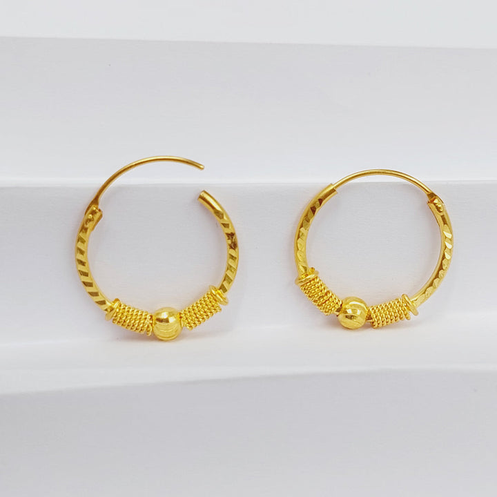 Deluxe Earrings  Made Of 21K Yellow Gold by Saeed Jewelry-29141