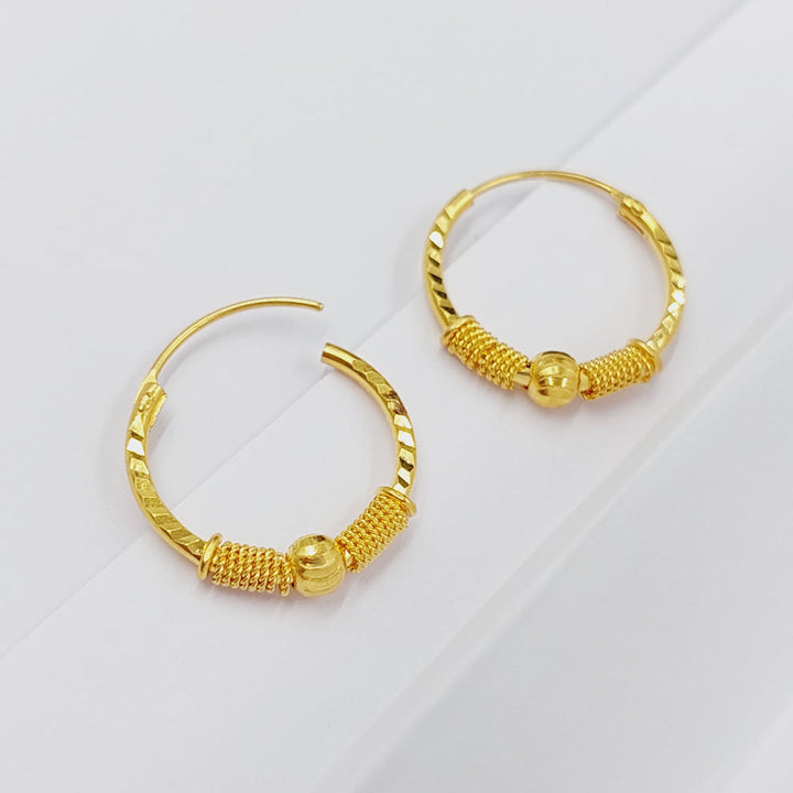 Deluxe Earrings  Made Of 21K Yellow Gold by Saeed Jewelry-29141