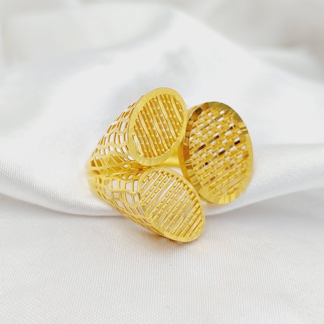 Deluxe Engraved Ring  Made of 21K Yellow Gold by Saeed Jewelry-31011