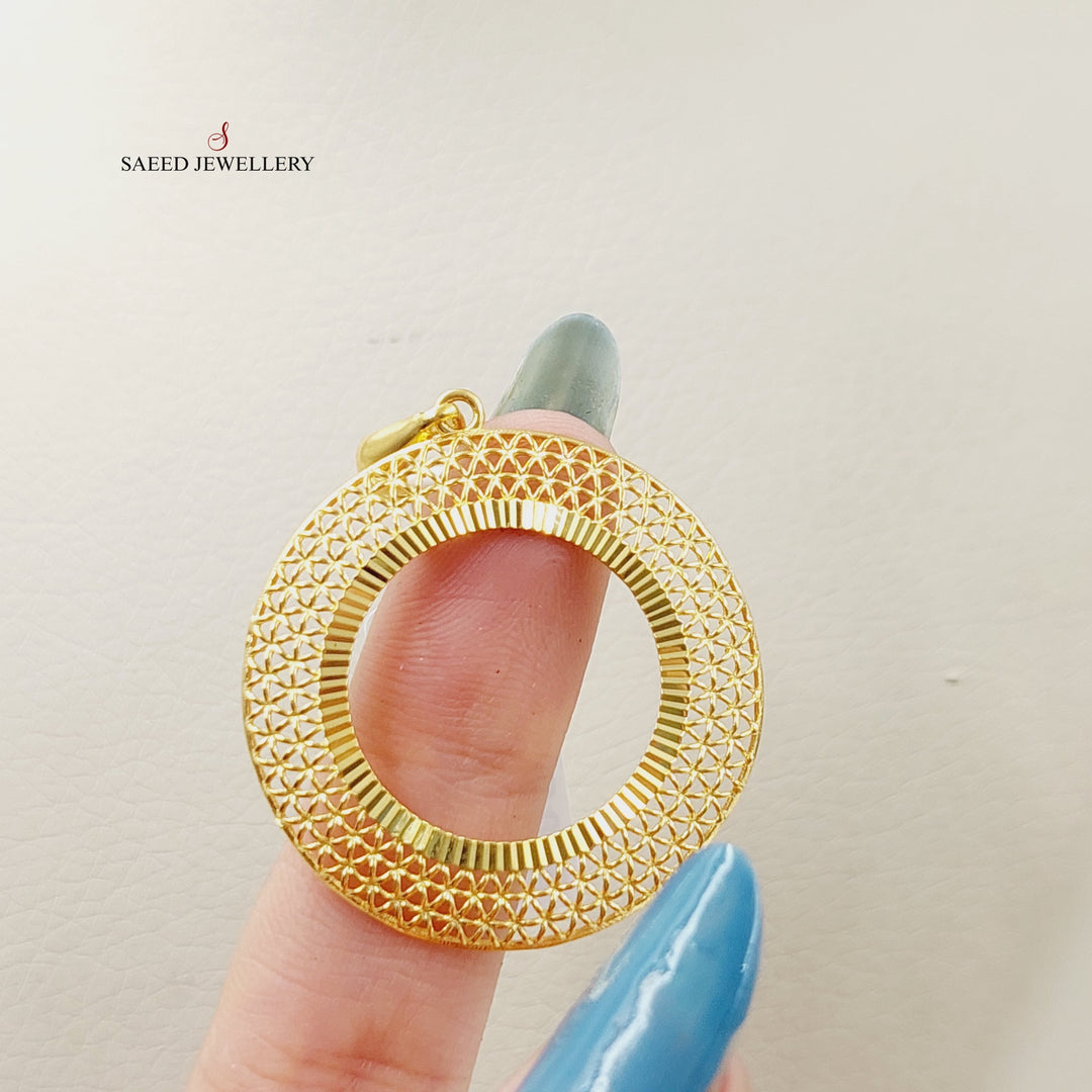 Deluxe Frame Pendant  Made Of 21K Yellow Gold by Saeed Jewelry-29078
