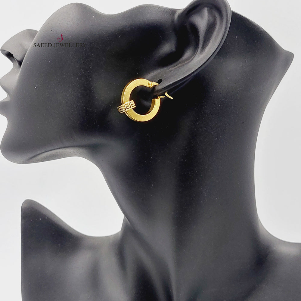 Deluxe Hoop Earrings  Made Of 21K Yellow Gold by Saeed Jewelry-29939